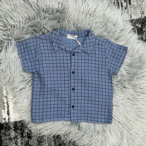 My Little Cozmo Dark Blue Baby Cartago Button Up T‎ Size 12-18month NWT $65